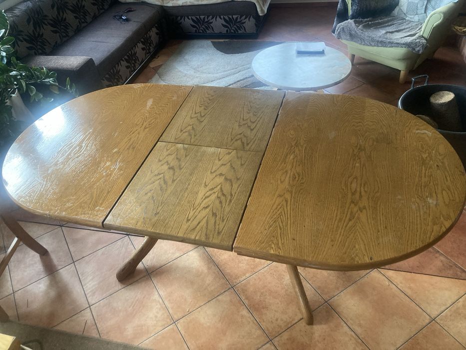 Stół dębowy rozkładany używany