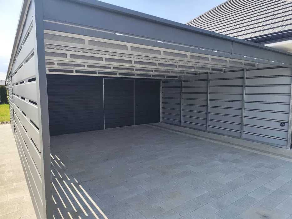 Ładny CARPORT - Wiata Samochodowa- ALTANA -Garaż Blaszany - Maj-Blach