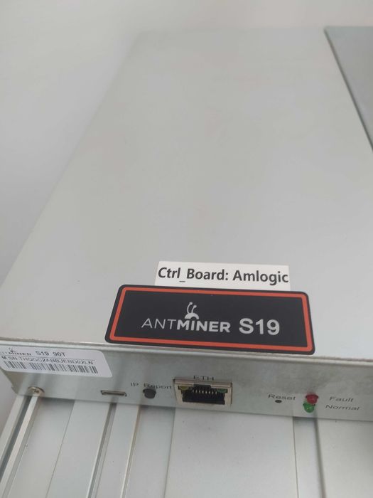 Antminer S19 90T (Amlogic, APW12-1417) — ~3.2 кВт, перевірка | 2 шт