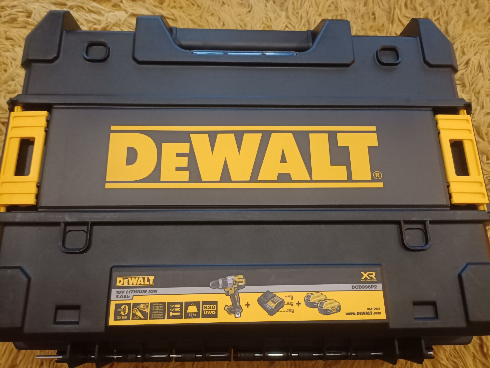 Nowa 24 r Mocna Wkrętarka DeWalt dcd996p2 2 bat 5ah+ ładow
