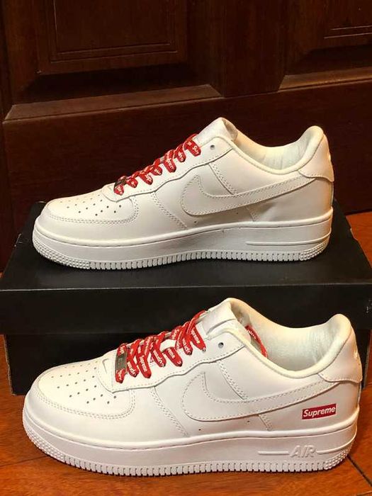 Buty meskie Trampk Nike Air Force 1 Low Supreme White R.43