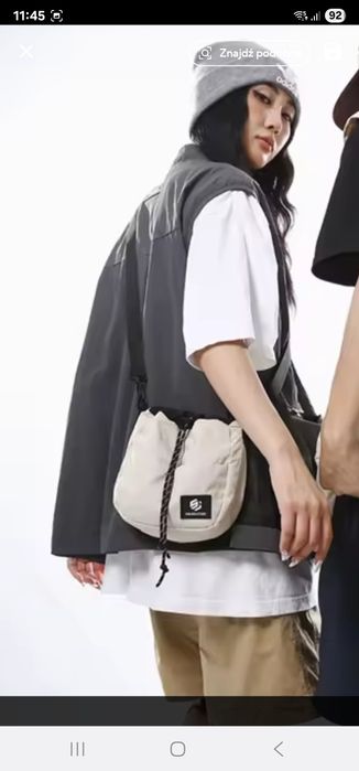 Hit crossbody nylon torebka sakwa Saszetka beż unisex