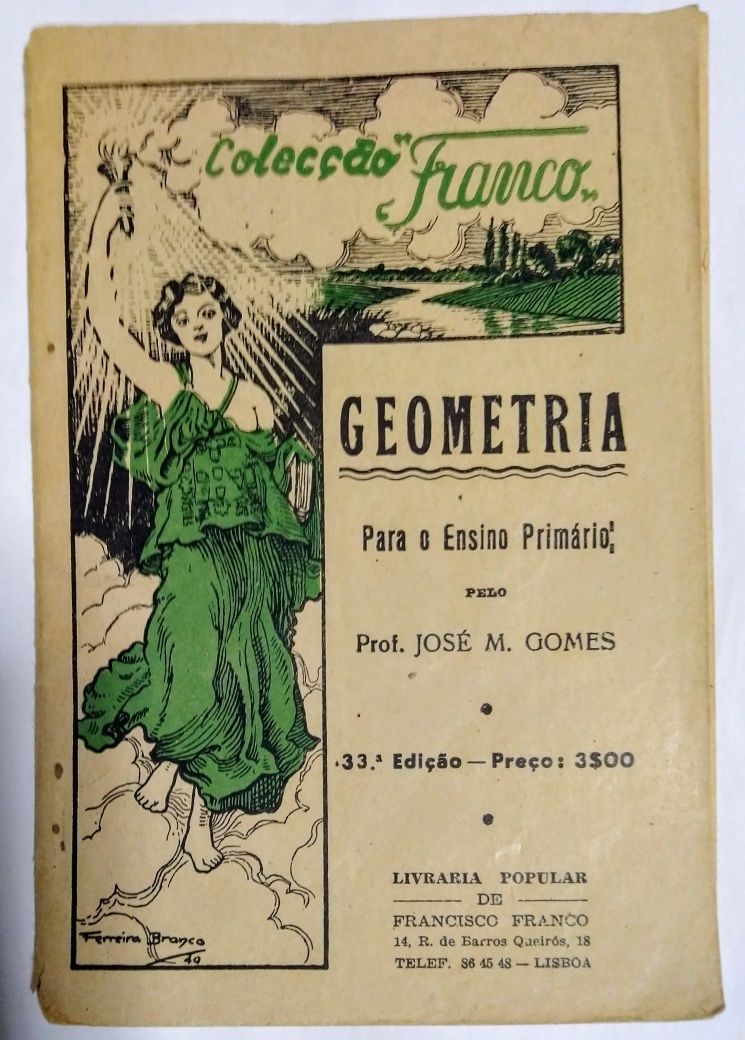 Livro antigo Geometria ensino primário anos 50/60