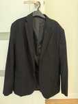 Męska marynarka czarna slim fit L