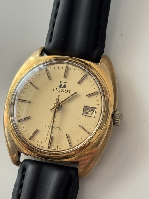 Zegarek męski Tissot Automatic, złocony, duży wymiary 38/42mm