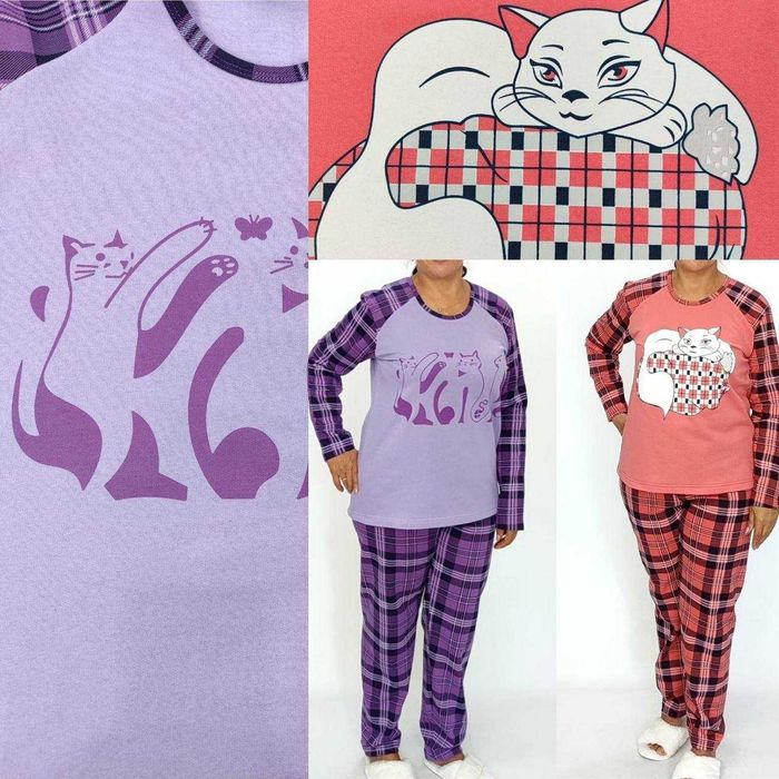 Піжама жіноча лонгслів з штанами