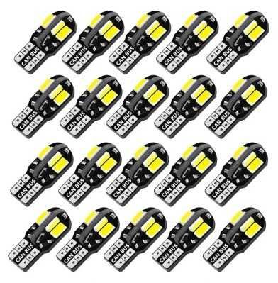 W5W T10 LED Bulbs Canbus 8 SMD 12V Лед Лампи авто 8 діодів Білі 6000К