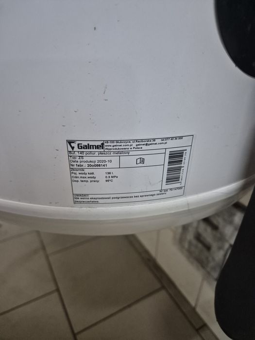 Galmet Zs Bufor 140l do pompy ciepla