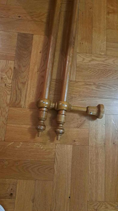 Karnisz drewniany podwójny 2.15m