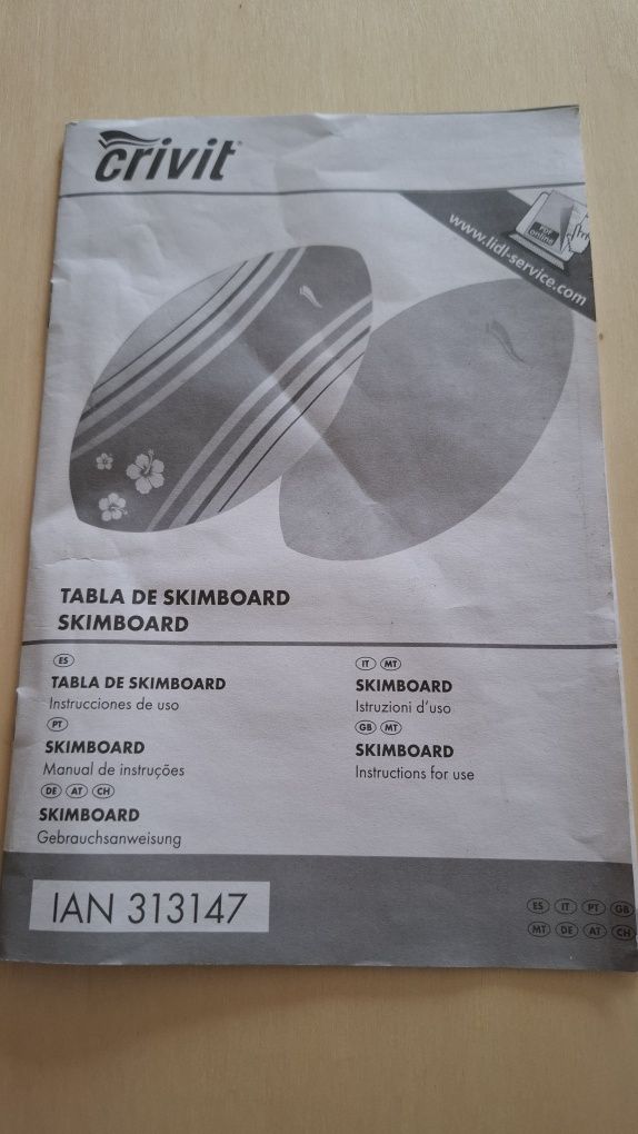 Prancha de skimming, skimboard
