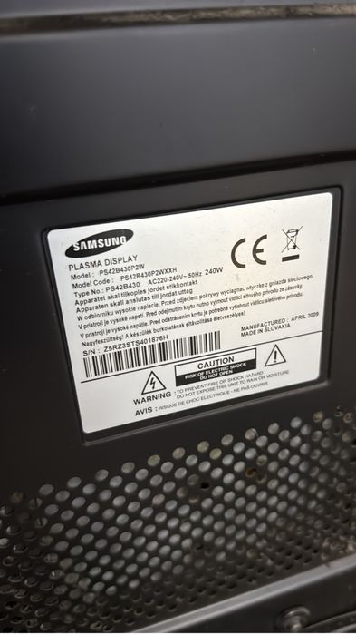 Samsung 42 cale - sprawny - plazma