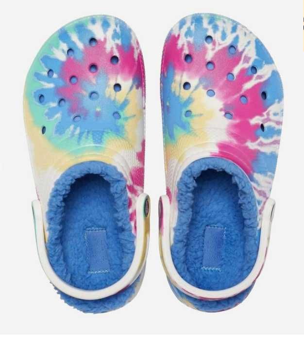 Утеплені крокси Crocs Classic Tie-Dye Lined Clog - від 20/21 до 38/39