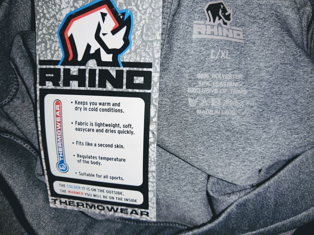 Legginsy sportowe 38 nowe 40 spodnie rhino srebrne M L