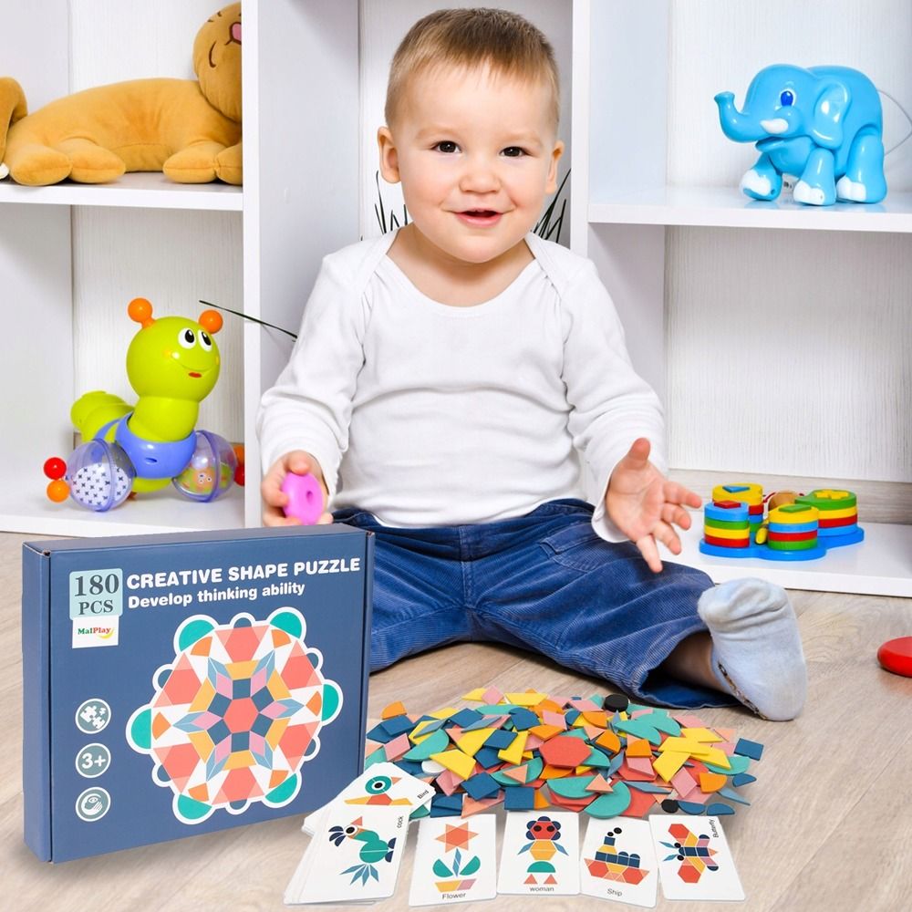 Puzzle Drewniane Klocki Układanka Montessori Dla Dzieci Kreatywne