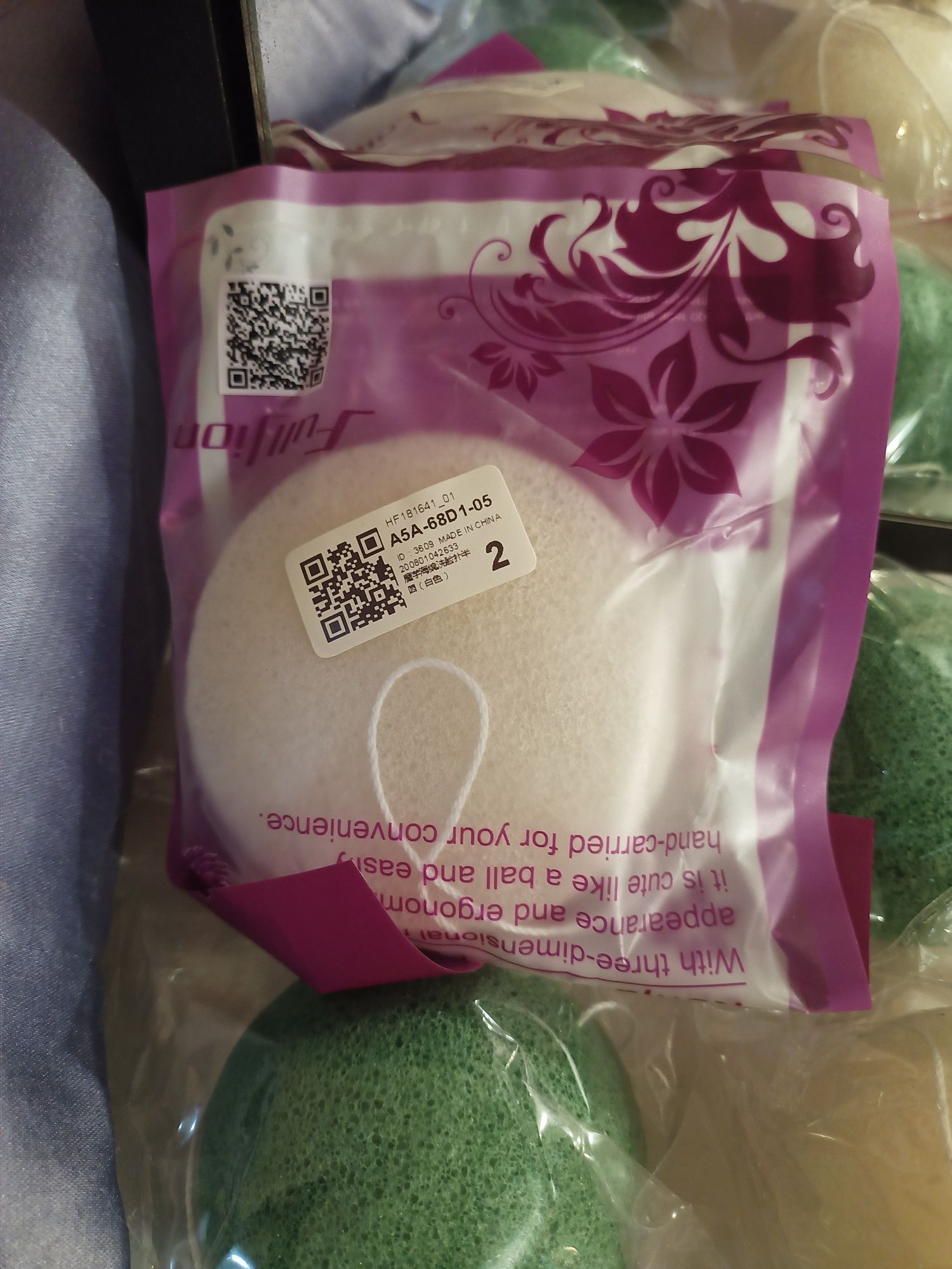 Спонж, губка, konjac, конжак для вмивання