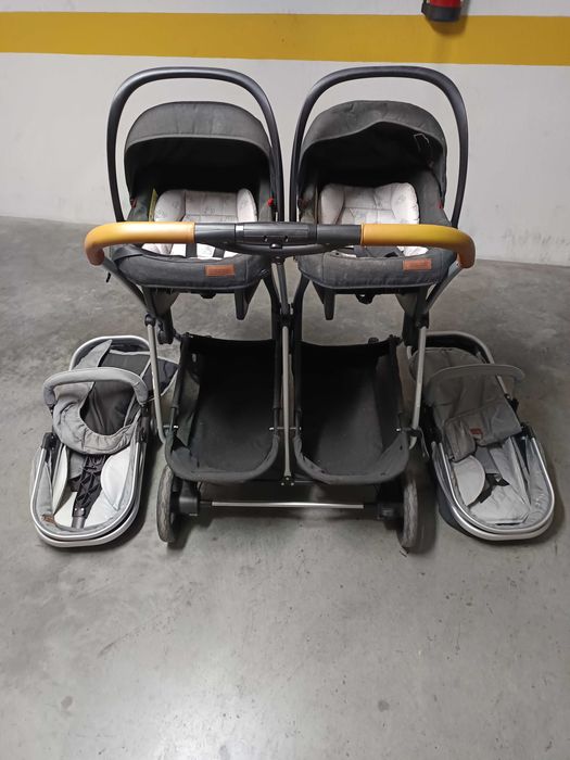 Carrinho bebé para gêmeos