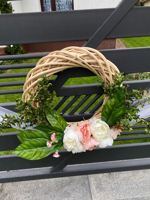 Wiklinowe wianki dekoracja domu wesele korona