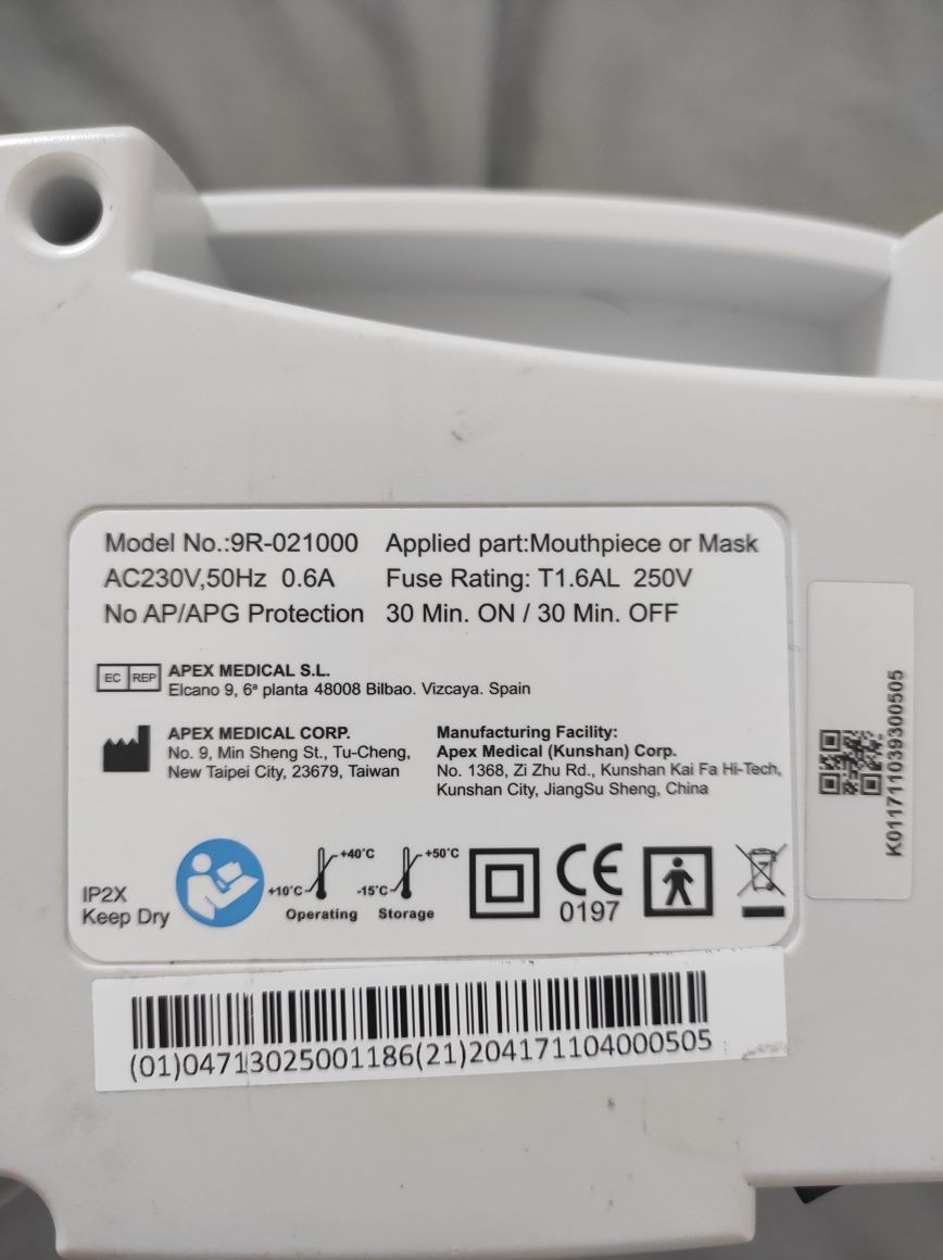 Nowy Nebulizator Apex mini plus