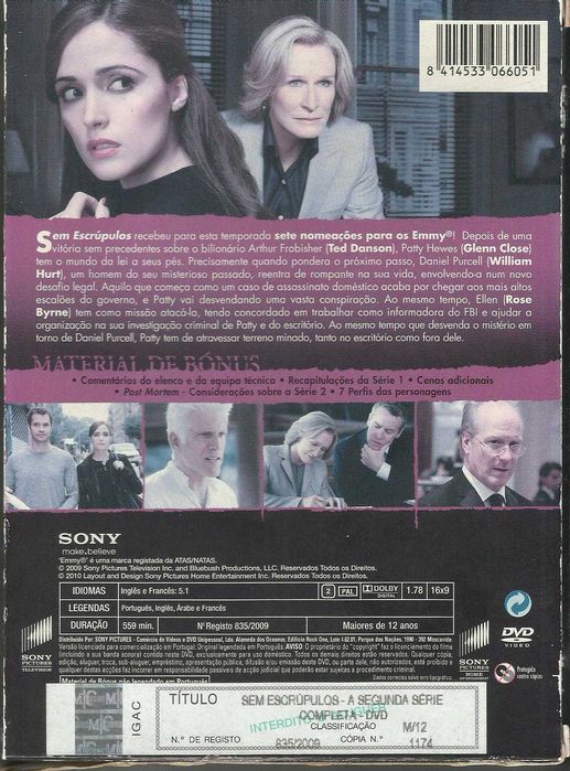 Sem Escrúpulos (2ª série completa - 3 DVD)