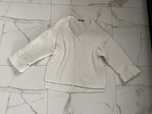 Gruby damski sweter S oversize kremowy