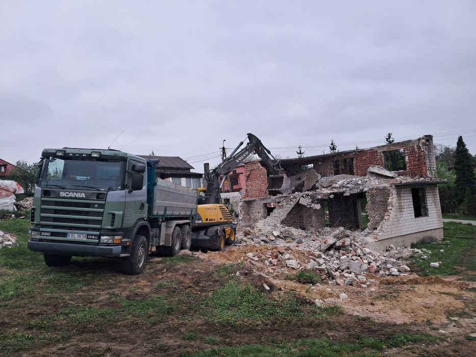Usługi koparko ładowarką,koparką obrotową,wykopy,niwelacje,utwardzenia