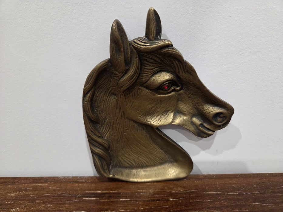 Cinzeiro bronze cabeça cavalo