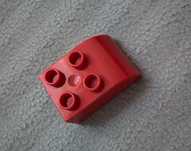 LEGO Duplo element dachówka skos czerwony