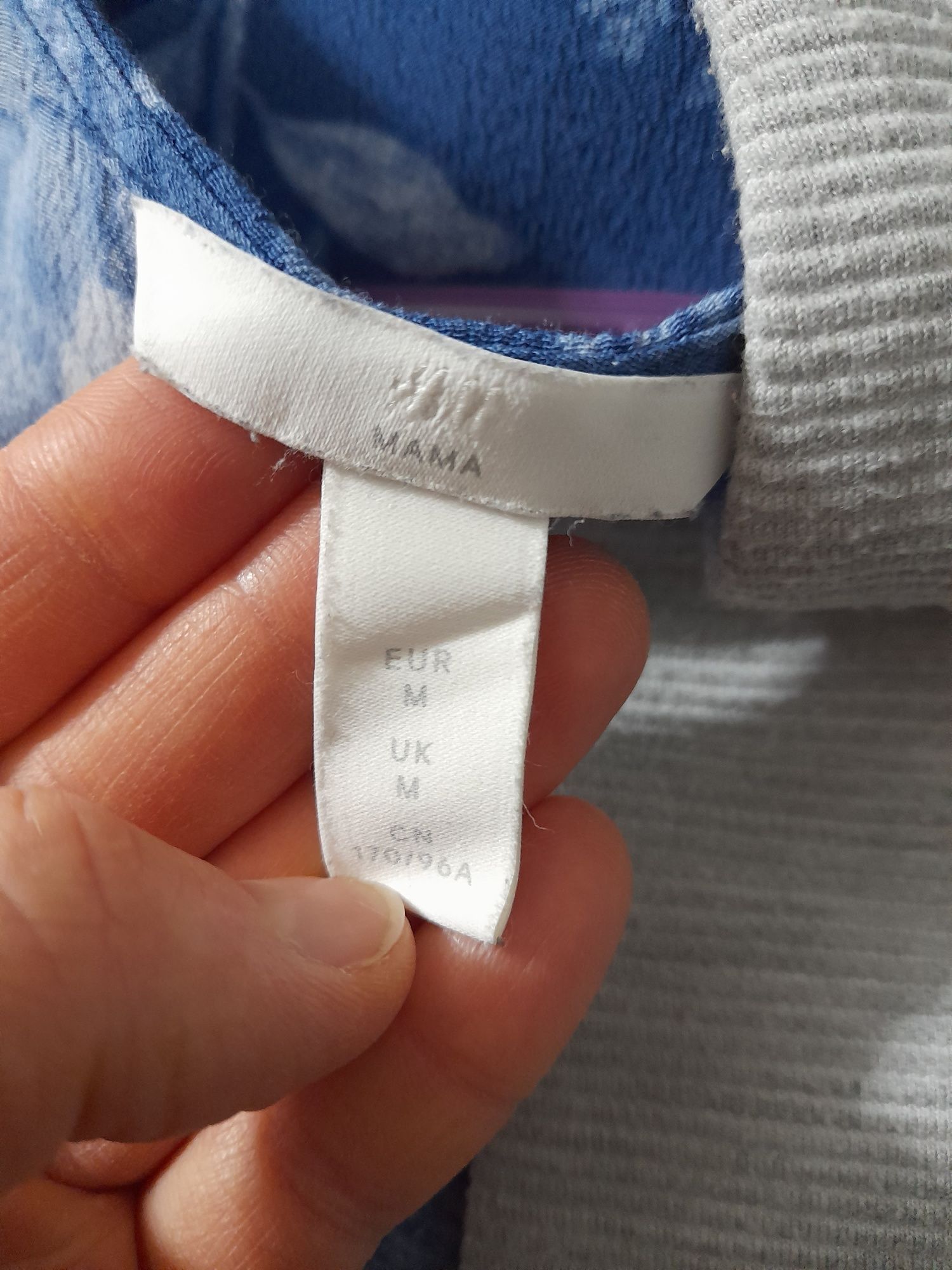 Sukienka ciążowa 38 M H&M niebieska wiskozowa przed kolano