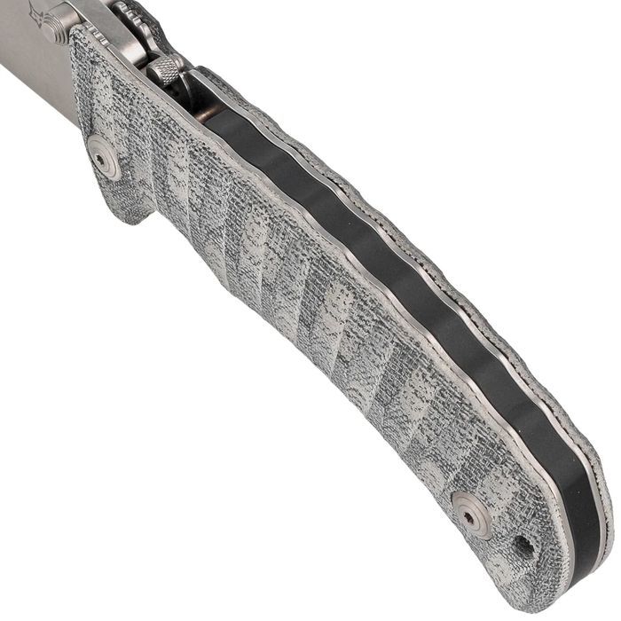 Nóż Fox Pro Hunter Black Yute Micarta, Stonewashed N690Co (FX-130 MBSW