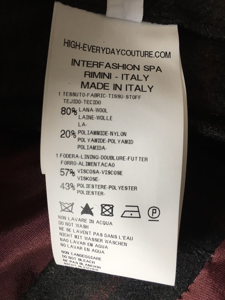Люкс бренд HIGH Made in Italy Новая Дизайнерская юбка Школьница М-L