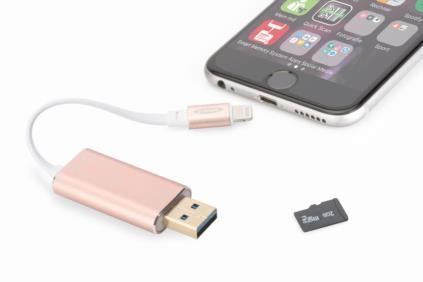 czytnik microsd zewnętrzny ednet apple lightning łatwy w obsłudze