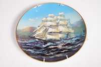 Franklin porcelanowa patera na ścianę obraz marynistyka statek 3