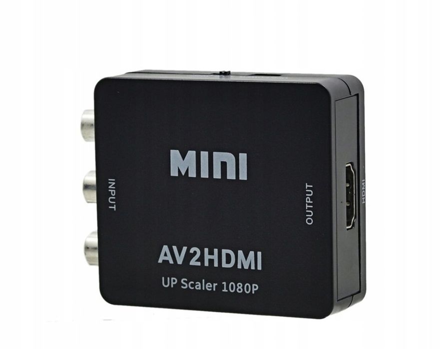 Konwerter CVBS-HDMI Composite Video do HDMI czarny