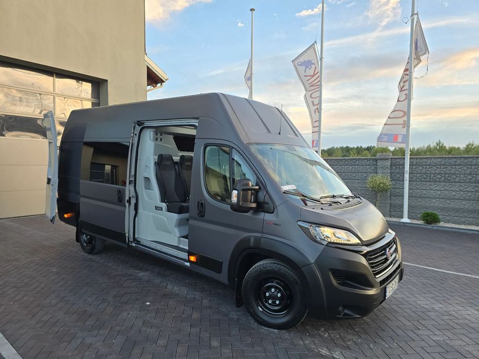 Fiat DUCATO MAXI L4H3 7-OSOBOWY+1085Kg ŁADOWNOŚĆ SILNIK 2,3 IVECO POWER 180KM 72 Tyś Km SERWIS DO OSTATNIEGO km SALON PL STAN JAK NOWY BOGATA OPCJA WYPOSAŻENIA