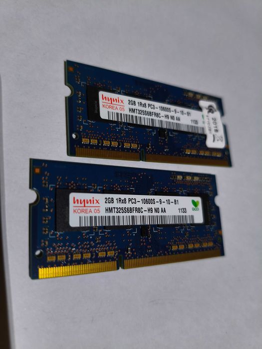 4GB SODIMM 2x2GB Hynix DDR3 1333MHz 10600S RAM do laptopa