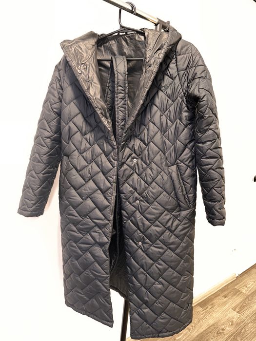 Пальто стьобане довге