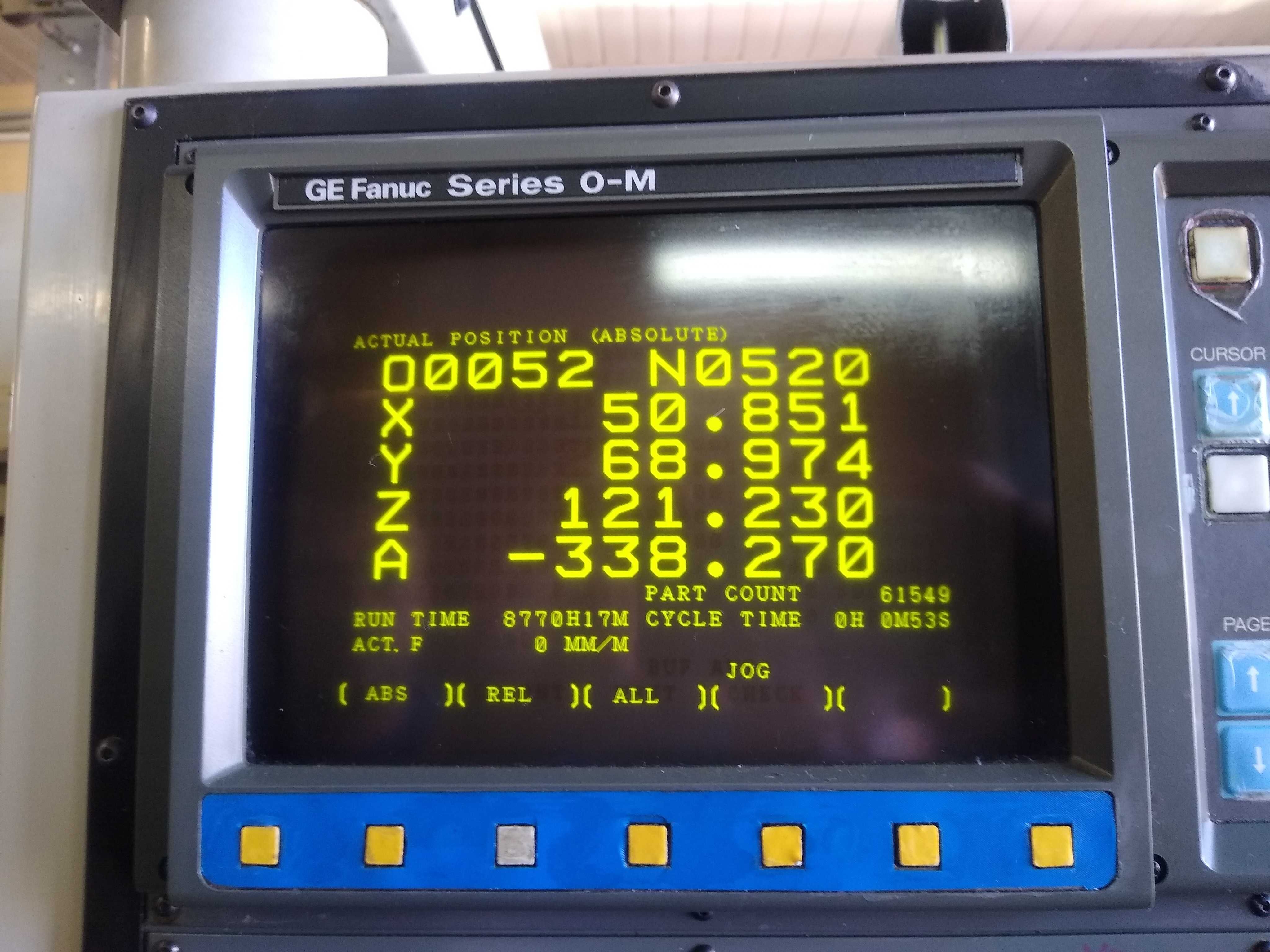 Frezarka CNC CINCINNATI ARROW 750 -4 osie fanuc