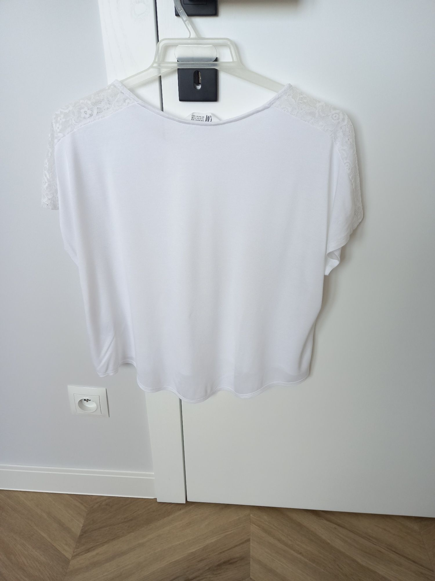 Biała bluzka dziewczęca "nietoperz" h&m rozmiar 146/152