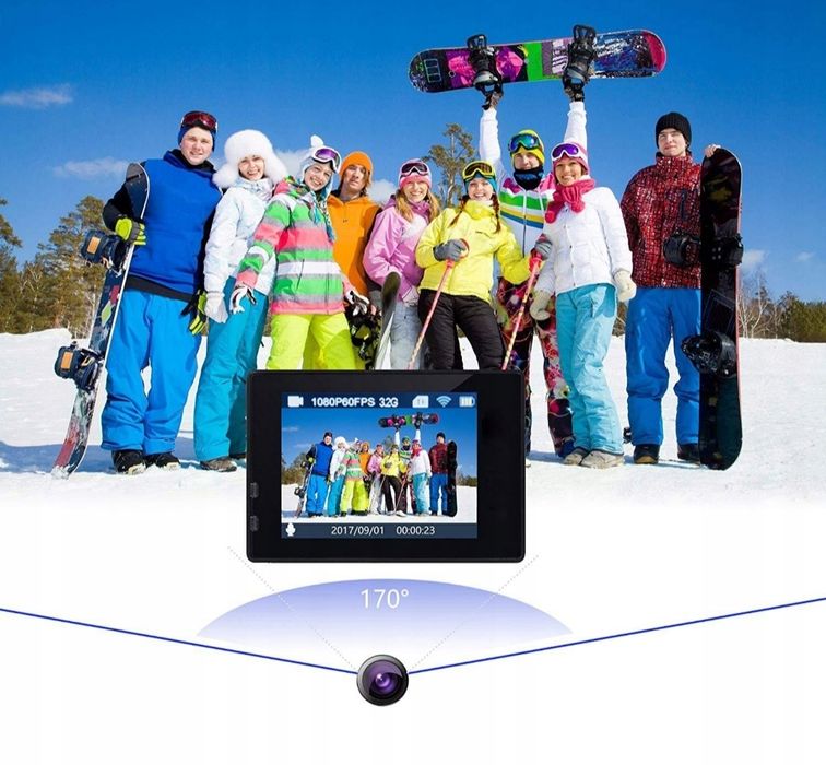 KAMERA Spirtowa FULL HD 4K DRMZ ActionXtreme PRO 2 uchwyty Wodoodporna