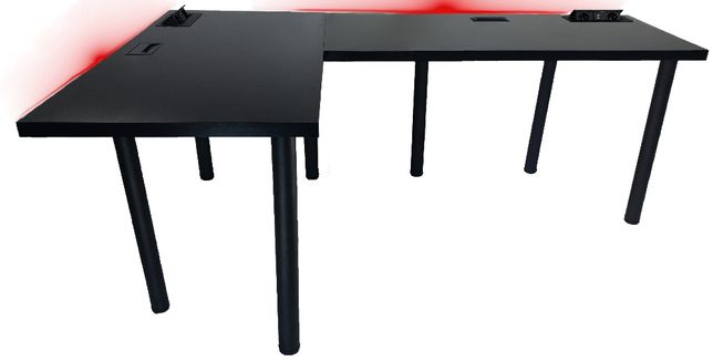 Biurko Gamingowe NAROŻNE DUŻE MOCNE stół stabilne czarne PRODUCENT