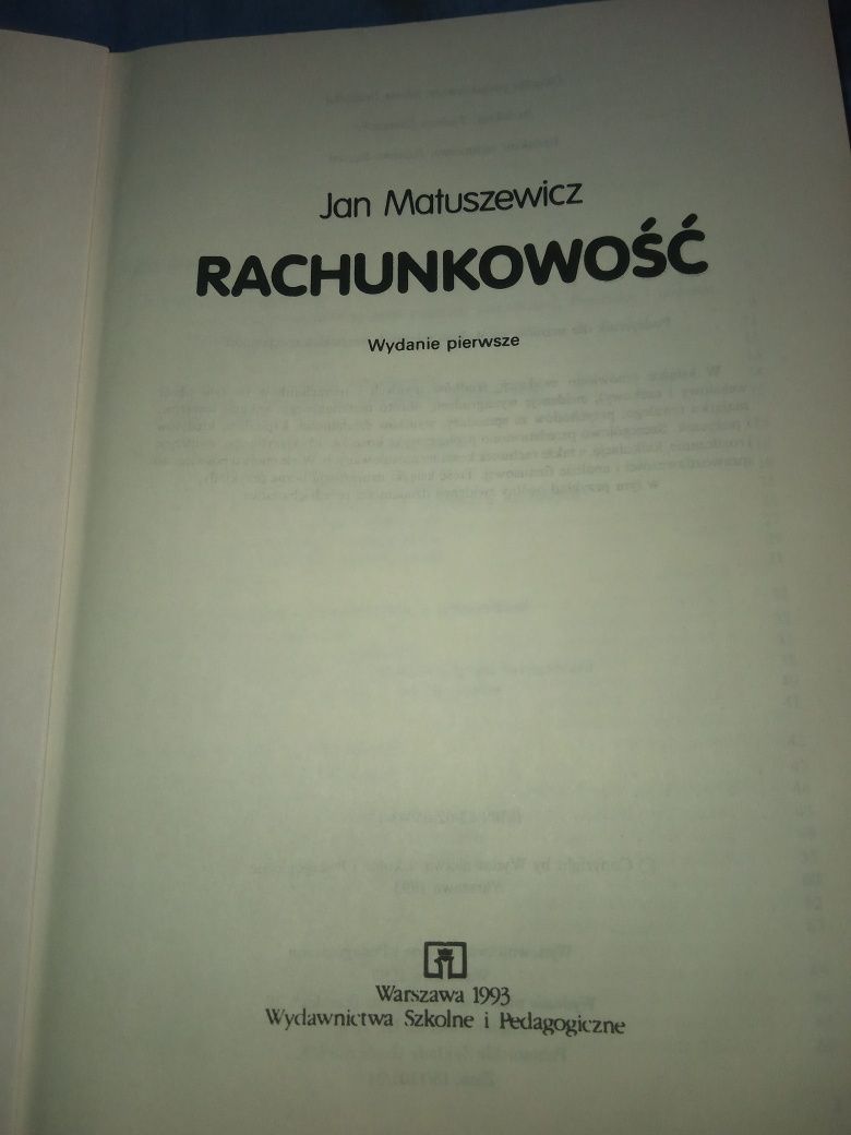 Rachunkowość Jan Matuszewicz