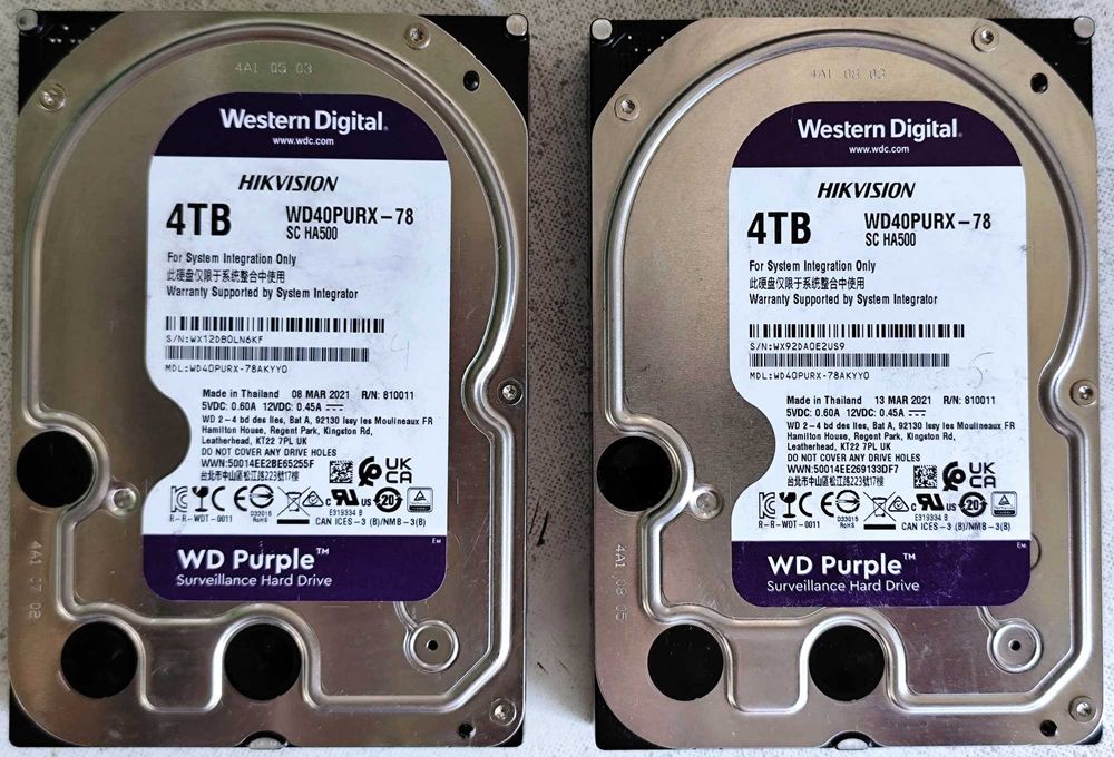 Продам б.у. жесткий диск Western Digital WD Purple 4TB (WD40PURX-78)
