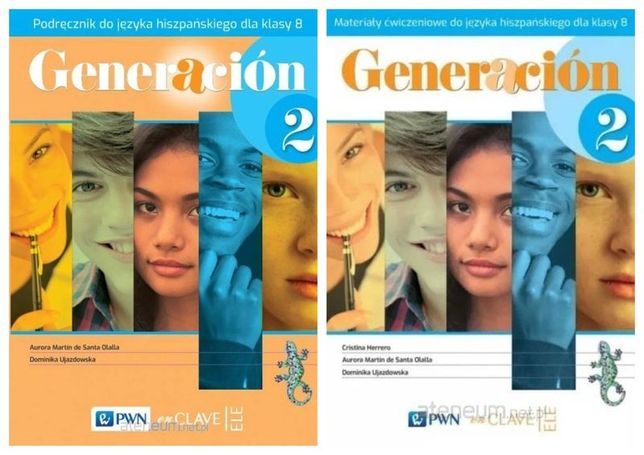 /NOWE/ Generacion 2 Podręcznik + Ćwiczenia PWN 2021 HISZPAŃSKI klasa 8