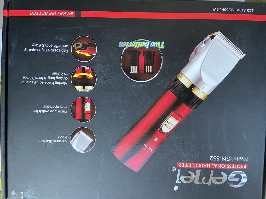 Триммер (акамуляторна машинка для стрижки) Gemei