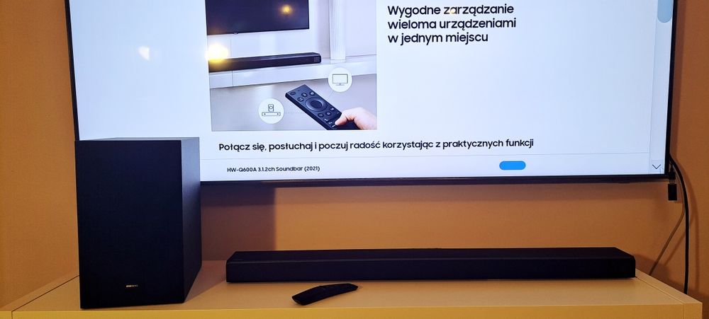 Samsung HW‑Q600A + subwoofer – świetny soundbar 3.1.2 Dolby Atmos 360W