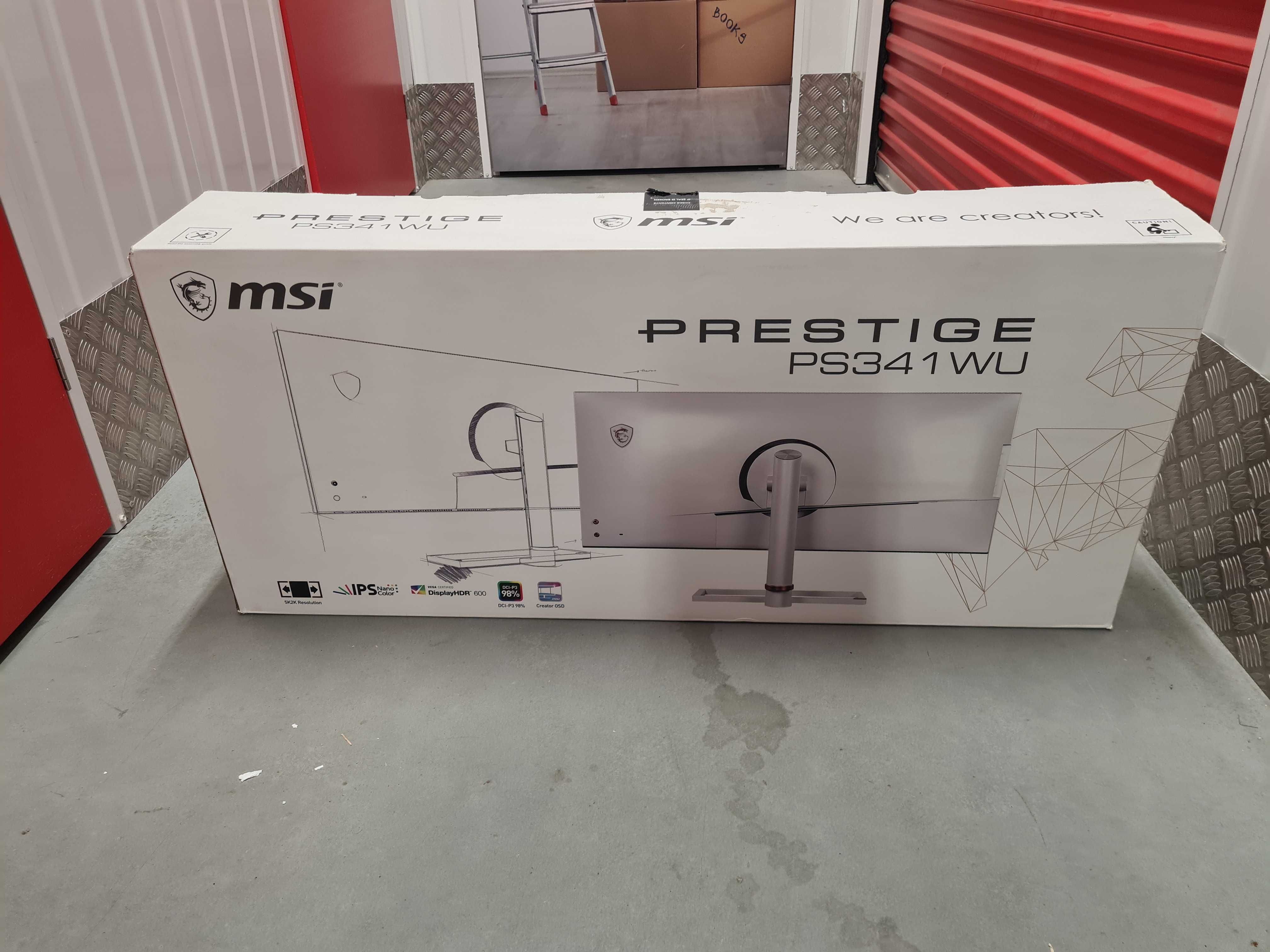 Monitor LED MSI Prestige PS341WU 34" 5K2K HDR, Biały – Stan idealny