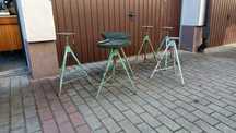 6x Taboret Stołek Metalowy PRL Vintage Loft obrotowy kręcony warsztat