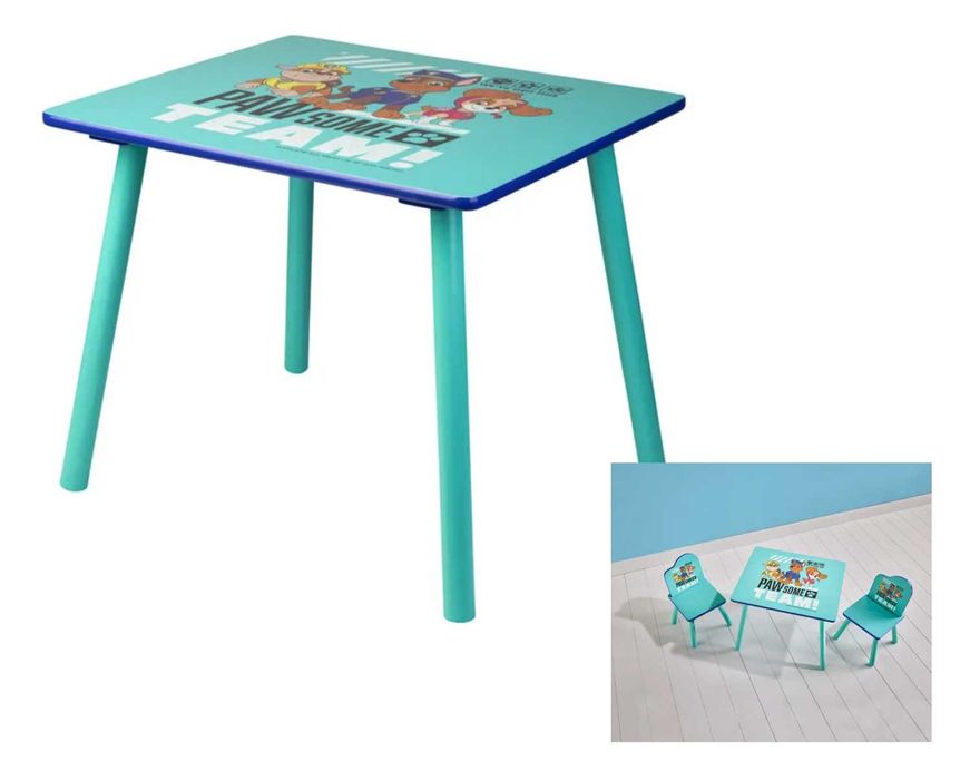 Drewniany stolik dla dzieci Psi Patrol stoliczek drewniany dziecięcy