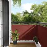 vidaXL Parawan balkonowy terakota 90x1000 cm 100% poliester Oxford
