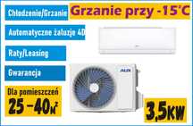 Klimatyzator Ścienny AUX 3,5kW Z MONTAŻEM,  WIFI Grzanie Klimatyzacja